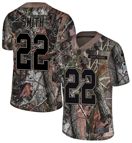 Custom Ravens #22 Jimmy Smith Camo Men’s Stitched NFL Limited Rush Realtree Jersey
