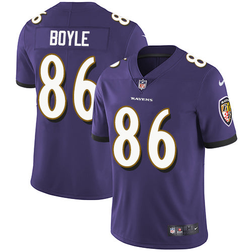 Custom Ravens #86 Nick Boyle Purple Team Color Men’s Stitched NFL Vapor Untouchable Limited Jersey