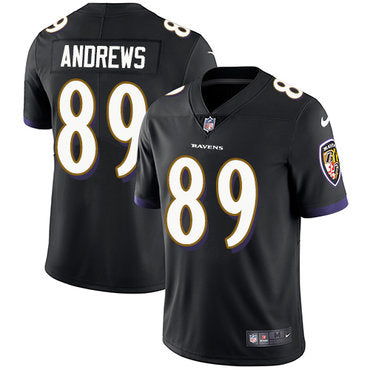 Custom Ravens #89 Mark Andrews Black Alternate Men’s Stitched NFL Vapor Untouchable Limited Jersey