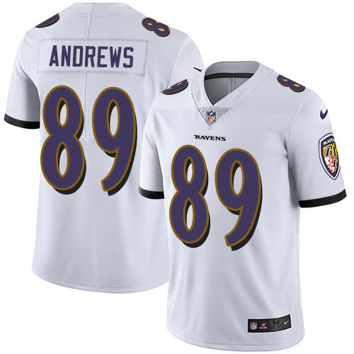 Custom Ravens #89 Mark Andrews White Men’s Stitched NFL Vapor Untouchable Limited Jersey