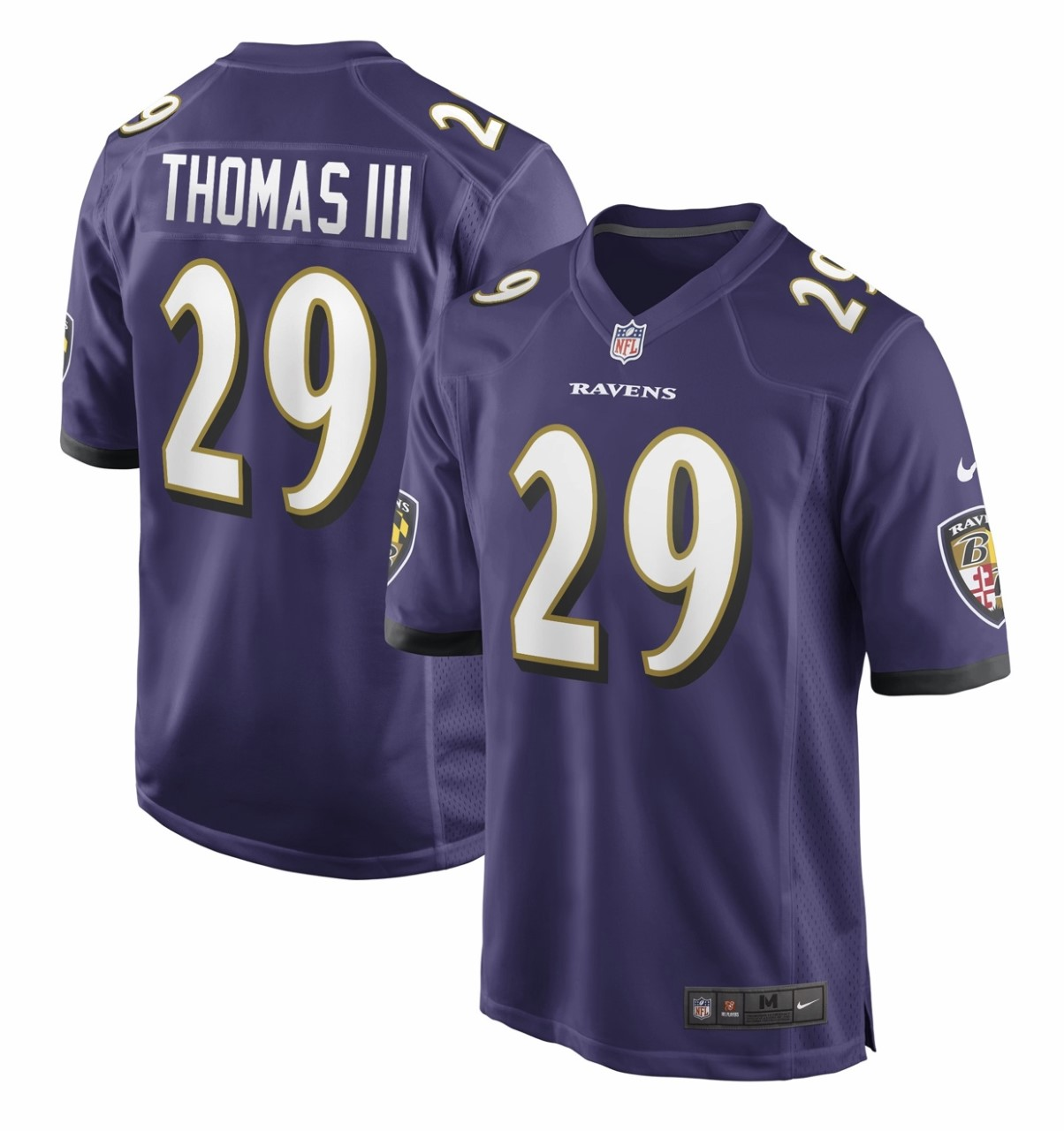 Custom Ravens 29 Earl Thomas III Purple Vapor Untouchable Limited Jersey