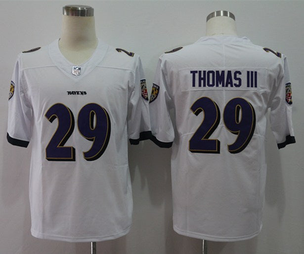 Custom Ravens 29 Earl Thomas III White Vapor Untouchable Limited Jersey
