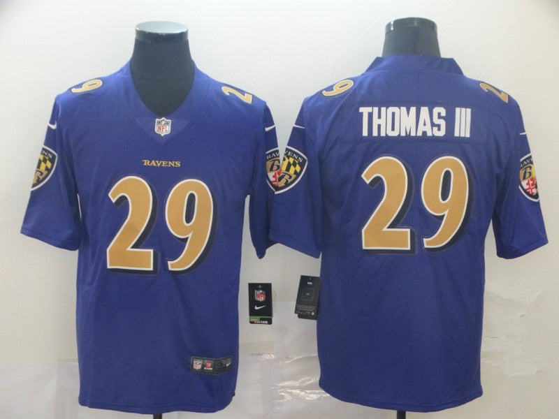 Custom Ravens 29 Marlon Humphrey Purple Color Rush Limited Jersey