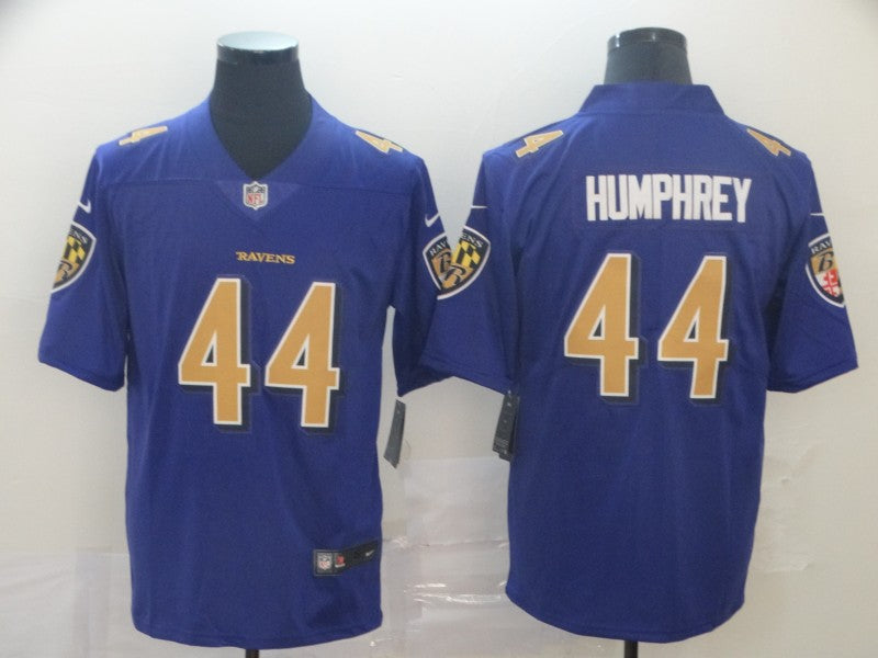 Custom Ravens 44 Marlon Humphre Purple Color Rush Limited Jersey