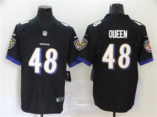 Custom Ravens 48 Patrick Queen Black 2020 NFL Draft First Round Pick Vapor Untouchable Limited Jersey