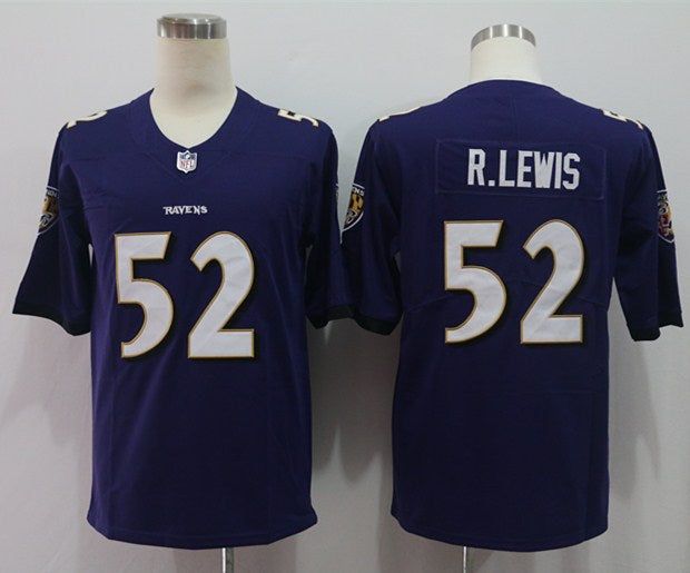 Custom Ravens 52 Ray Lewis Purple Vapor Untouchable Player Limited Jersey
