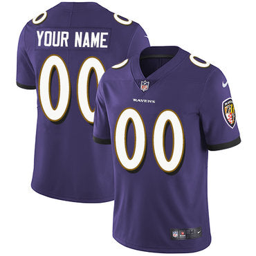Custom Ravens Purple Men’s Customized Vapor Untouchable Player Limited Jersey