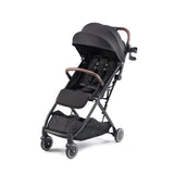 Parent's Choice Quick Fold Baby Stroller with Full-reclining Backrest, Compact and Lightweight Design for travel convenience, Black