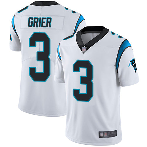 Custom Panthers #3 Will Grier White Men’s Stitched Football Vapor Untouchable Limited Jersey
