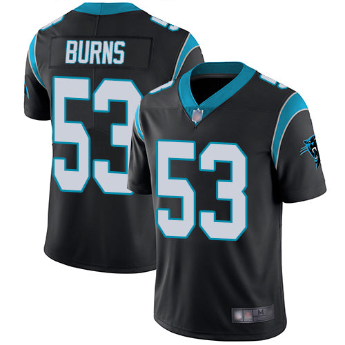 Custom Panthers #53 Brian Burns Black Team Color Men’s Stitched Football Vapor Untouchable Limited Jersey