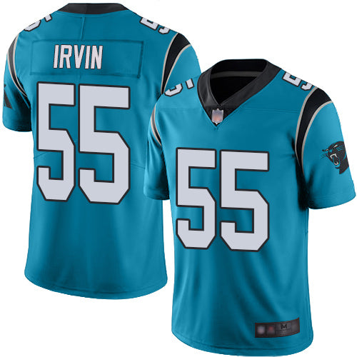 Custom Panthers #55 Bruce Irvin Blue Alternate Men’s Stitched Football Vapor Untouchable Limited Jersey