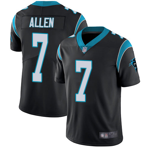 Custom Panthers #7 Kyle Allen Black Team Color Youth Stitched Football Vapor Untouchable Limited Jersey