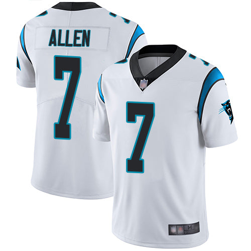 Custom Panthers #7 Kyle Allen White Youth Stitched Football Vapor Untouchable Limited Jersey
