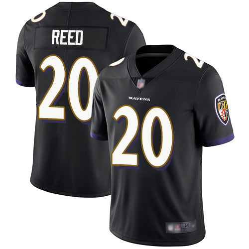 Custom Ravens #20 Ed Reed Black Alternate Youth Stitched Football Vapor Untouchable Limited Jersey