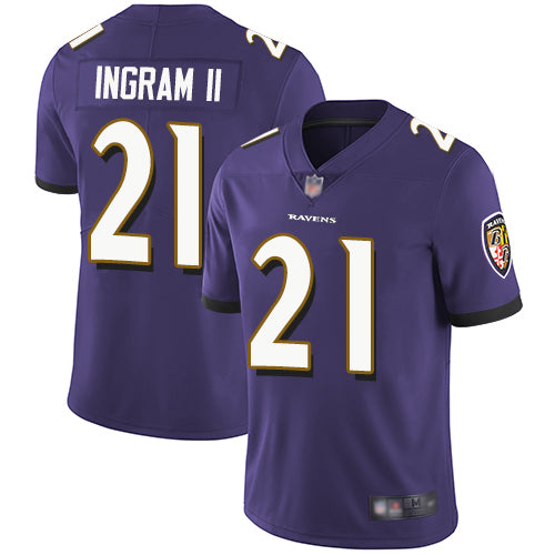 Custom Ravens #21 Mark Ingram II Purple Team Color Men’s Stitched Football Vapor Untouchable Limited Jersey