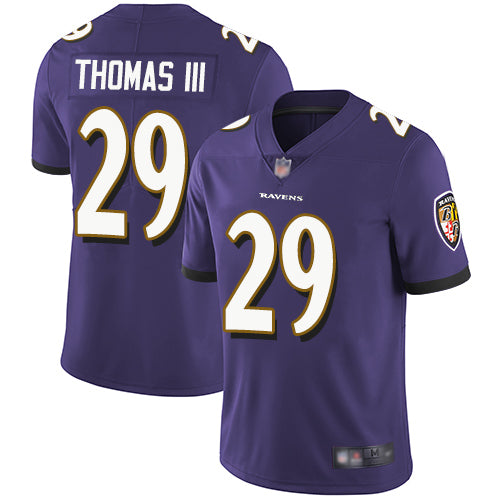 Custom Ravens #29 Earl Thomas III Purple Team Color Men’s Stitched Football Vapor Untouchable Limited Jersey