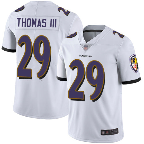 Custom Ravens #29 Earl Thomas III White Men’s Stitched Football Vapor Untouchable Limited Jersey