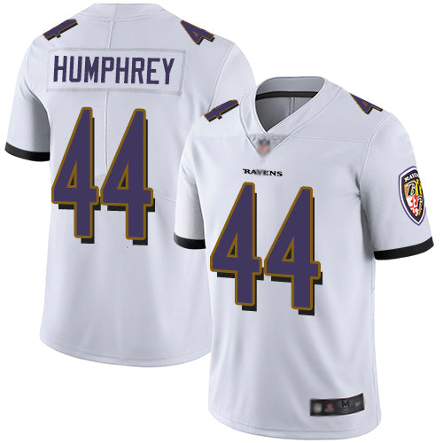Custom Ravens #44 Marlon Humphrey White Men’s Stitched Football Vapor Untouchable Limited Jersey