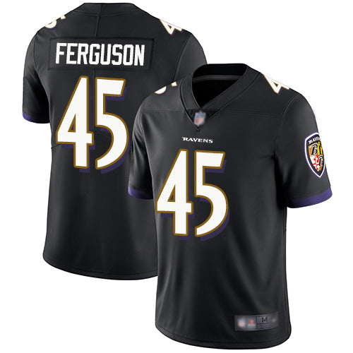 Custom Ravens #45 Jaylon Ferguson Black Alternate Youth Stitched Football Vapor Untouchable Limited Jersey