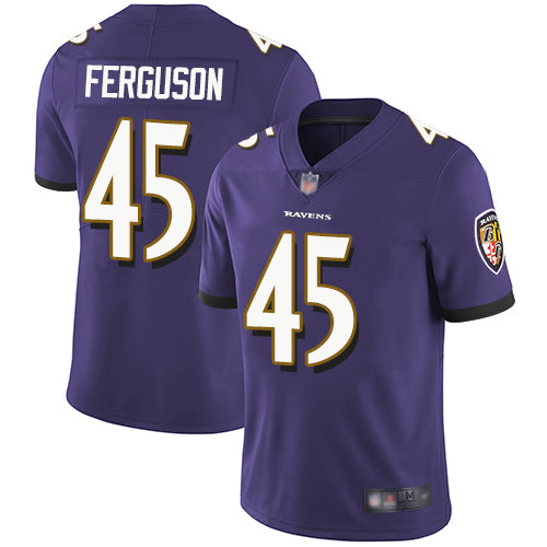 Custom Ravens #45 Jaylon Ferguson Purple Team Color Men’s Stitched Football Vapor Untouchable Limited Jersey