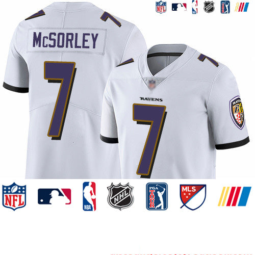 Custom Ravens #7 Trace McSorley White Youth Stitched Football Vapor Untouchable Limited Jersey