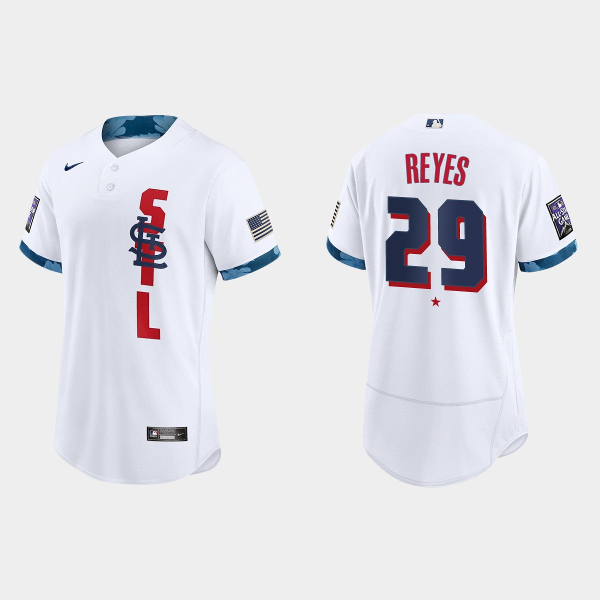 Custom St.Louis Cardinals #29 Alex Reyes 2021 Mlb All Star Game White Jersey