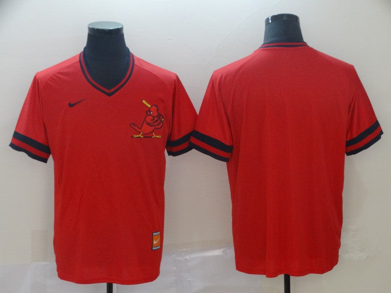 Custom St. Louis Cardinals Blank Red Throwback Jersey