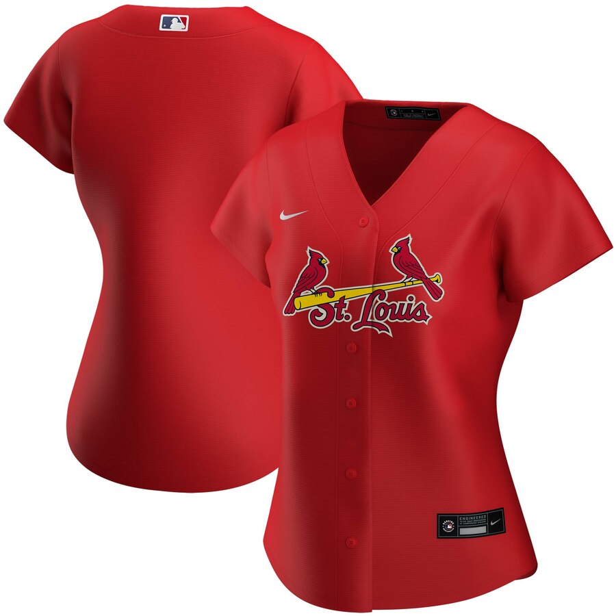 Custom St. Louis Cardinals Women’s Alternate 2020 MLB Team Jersey Red