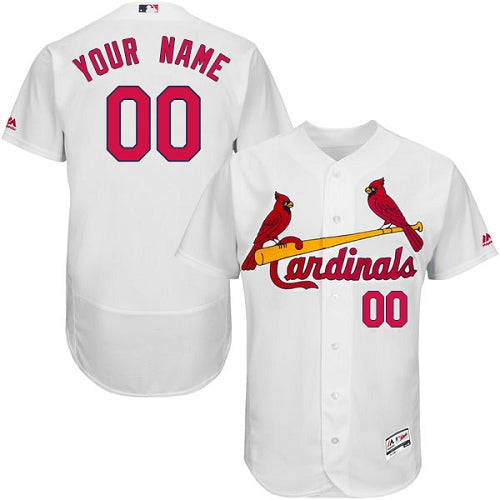 Custom St. Louis Cardinals White Men’s Customized Flexbase Jersey
