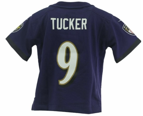 Custom Toddler Baltimore Ravens #9 Tucker Purple Jersey