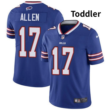 Custom Toddler Bills #17 Josh Allen Royal Blue Team Color Stitched Limited Jersey