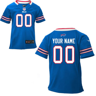 Custom Toddlers Buffalo Bills Infant Customized Game Team Color Jersey