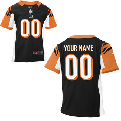 Custom Toddlers Cincinnati Bengals Infant Customized Game Team Color Jersey