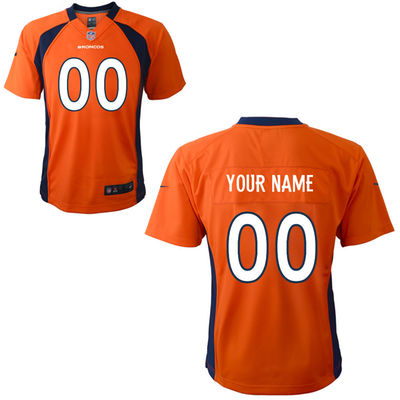 Custom Toddlers Denver Broncos Infant Customized Game Team Color Jersey