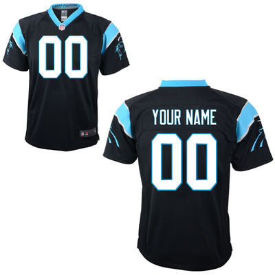 Custom Toddlers Toddler Carolina Panthers Customized Team Color Game Jersey