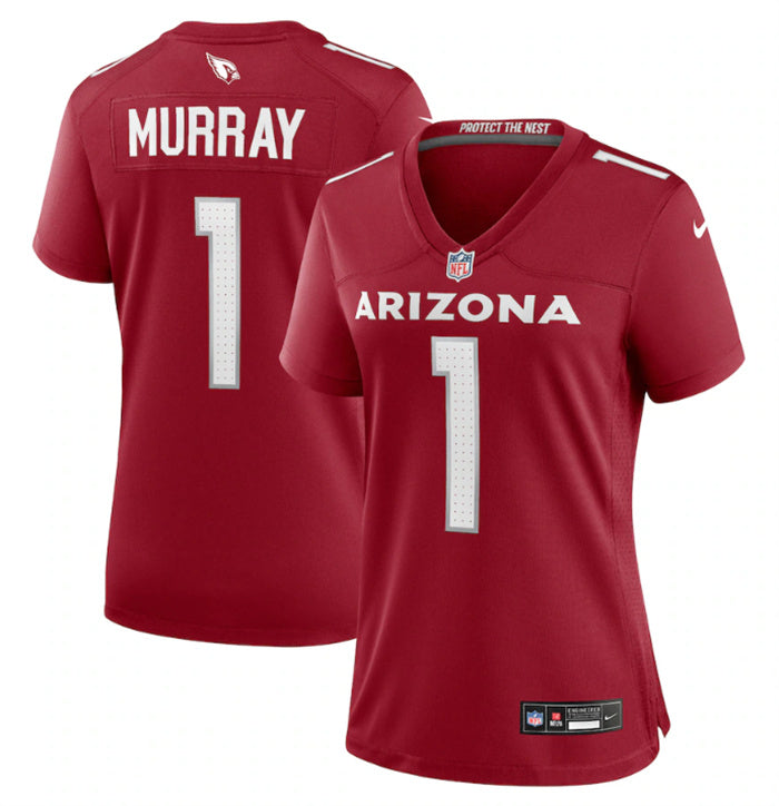 Custom Women’s Arizona Cardinals #1 Kyler Murray New Red Stitched Game Jersey(Run Small)