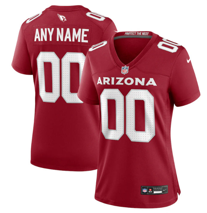 Custom Women’s Arizona Cardinals Active Player Custom New Red Stitched Game Jersey(Run Small)