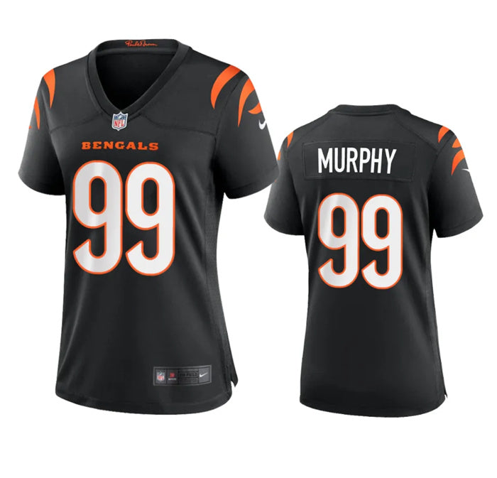 Custom Women’s Cincinnati Bengals #99 Myles Murphy Black Stitched Game Jersey(Run Small)