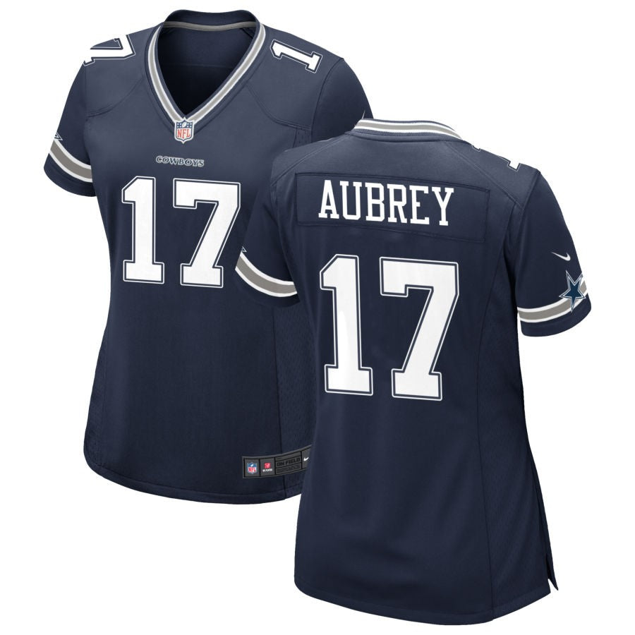 Custom Women’s u00a0Dallas Cowboys #17 Brandon Aubrey Limited Navy Vapor Untouchable Jerseys