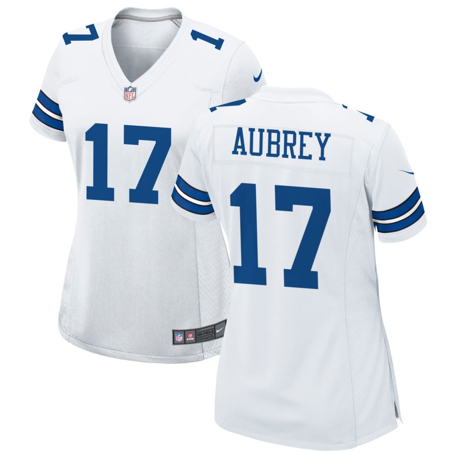 Custom Women’s u00a0Dallas Cowboys #17 Brandon Aubrey Limited white Vapor Untouchable Jersey