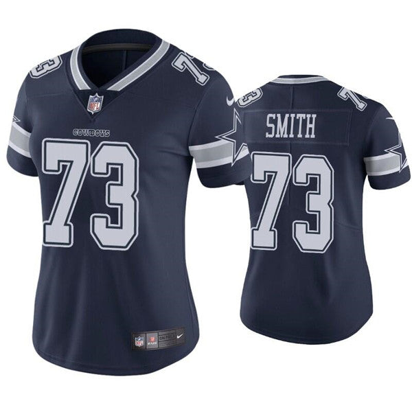 Custom Women’s Dallas Cowboys #73 Tyler Smith Navy Vapor Untouchable Limited Stitched Jersey(Run Small)
