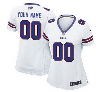 Custom Women’s Buffalo Bills Customized White Jersey