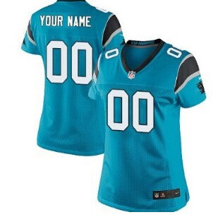 Custom Women’s Carolina Panthers Customized Blue Jersey