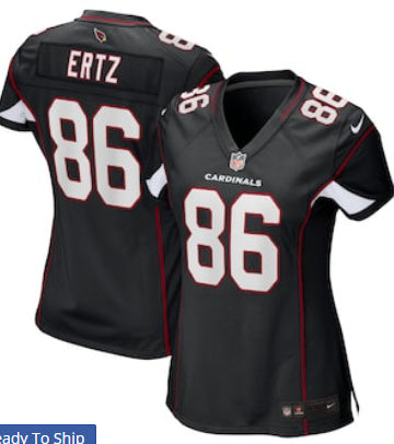 Custom Women Arizona Cardinals #86 Zach Ertz Black Vapor Limited Jersey