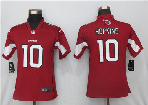 Custom Women Cardinals #10 DeAndre Hopkins Red Team Color Jersey