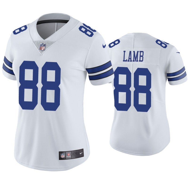 Custom Women Cowboys #88 CeeDee Lamb white Team Color NFL Vapor Untouchable Limited Jersey
