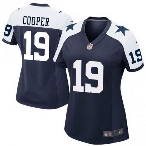 Custom Women Cowboys 19 Amari Cooper Navy Women Throwback Vapor Untouchable Limited Jersey