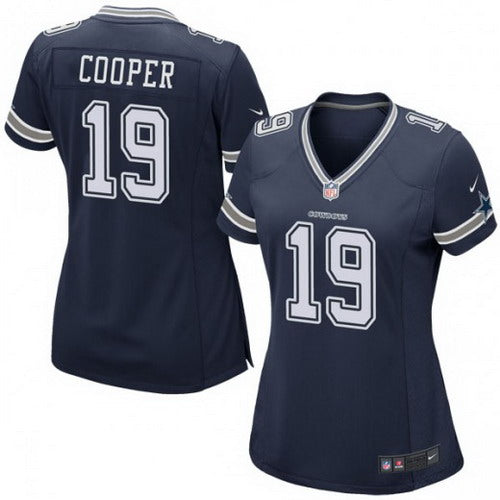 Custom Women Cowboys 19 Amari Cooper Navy Women Vapor Untouchable Limited Jersey