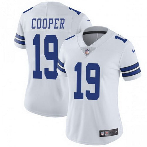 Custom Women Cowboys 19 Amari Cooper White Women Vapor Untouchable Limited Jersey