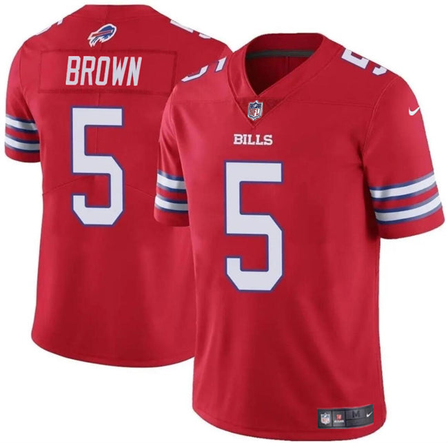 Custom Youth Buffalo Bills #5 Anthony Brown Red Vapor Untouchable Limited Stitched Jersey